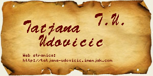 Tatjana Udovičić vizit kartica